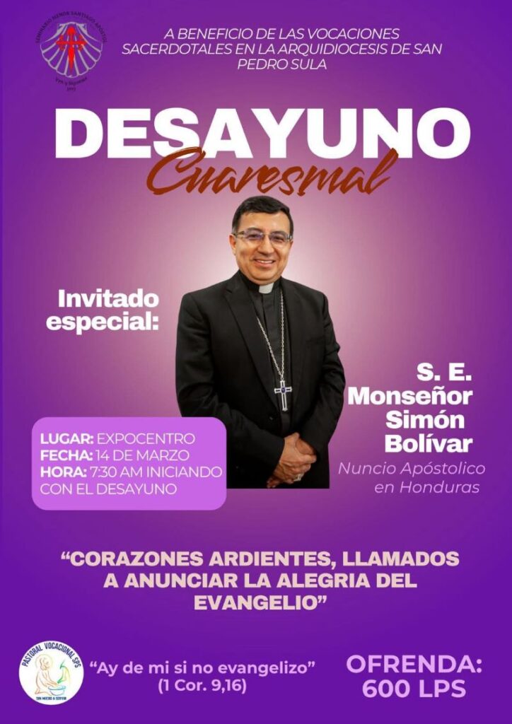 Desayuno Cuaresmal a beneficio de las vocaciones sacerdotales en la Arquidiócesis
