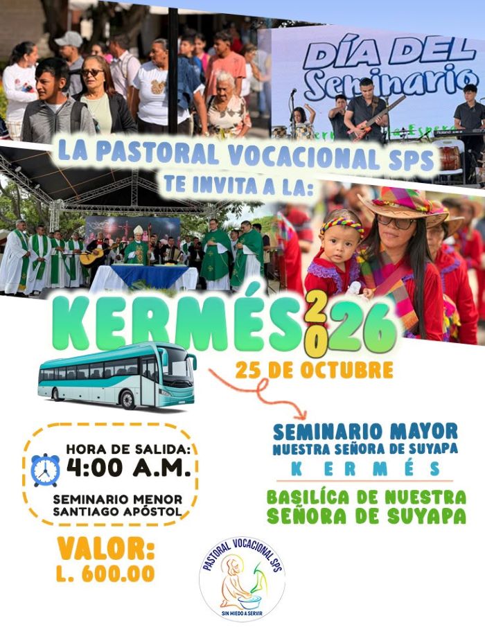 Las pastoral vocacional de San Pedro Sula te invita a la Kermés 2026 en el Seminario Mayor